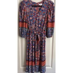 Calvin Klein Dress Multi Color Floral Size 4
